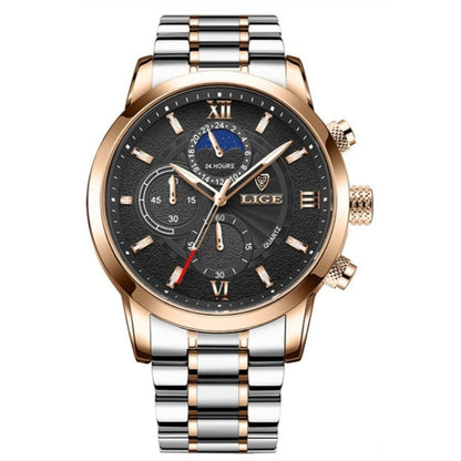LIGE - Premium Stainless Steel Sports Watch