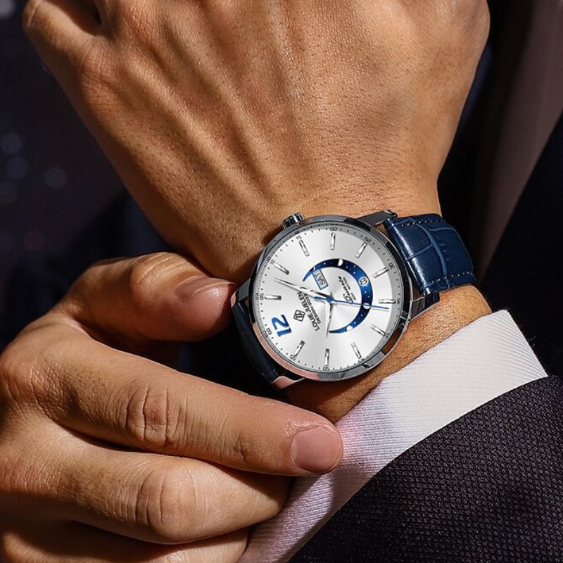 Elegant glowing moon phase clock