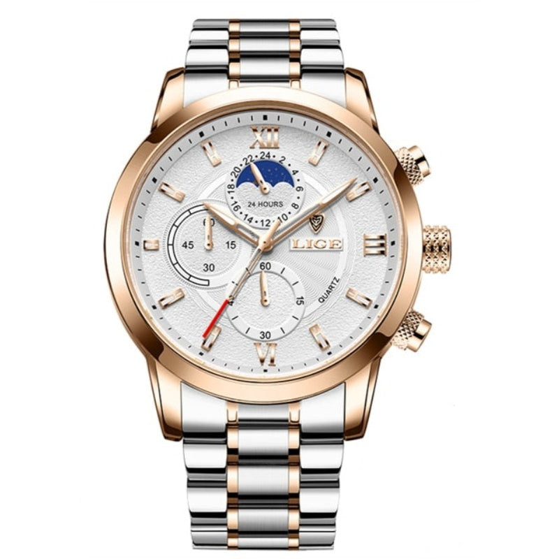 LIGE - Premium Stainless Steel Sports Watch