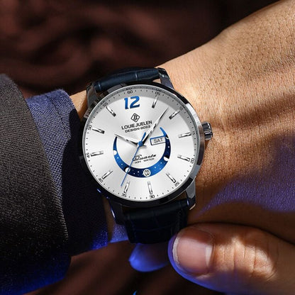 Elegant glowing moon phase clock