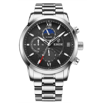 LIGE - Premium Stainless Steel Sports Watch
